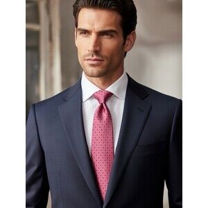 CALVIN KLEIN PINK GEOMETRIC SILK TIE CLASSIC MODERN MEN’S GUC